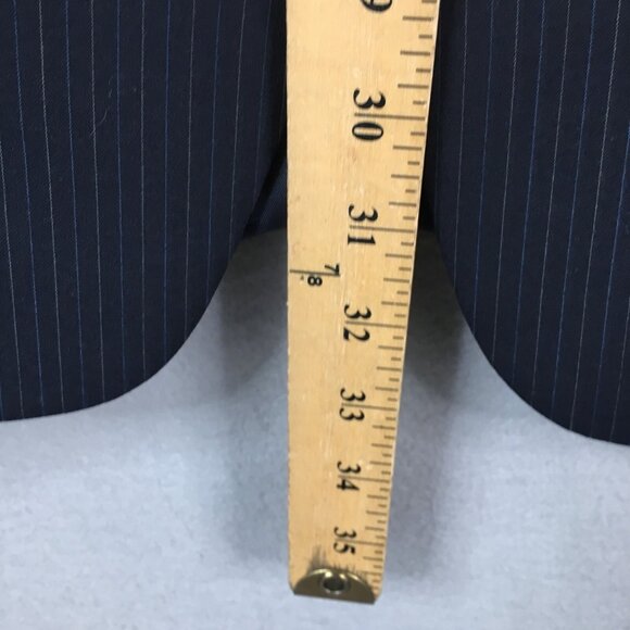 Brooks Brothers Blazer Mens 46R Blue Pinstriped 100% Wool Sport Coat Jacket - Picture 5 of 15
